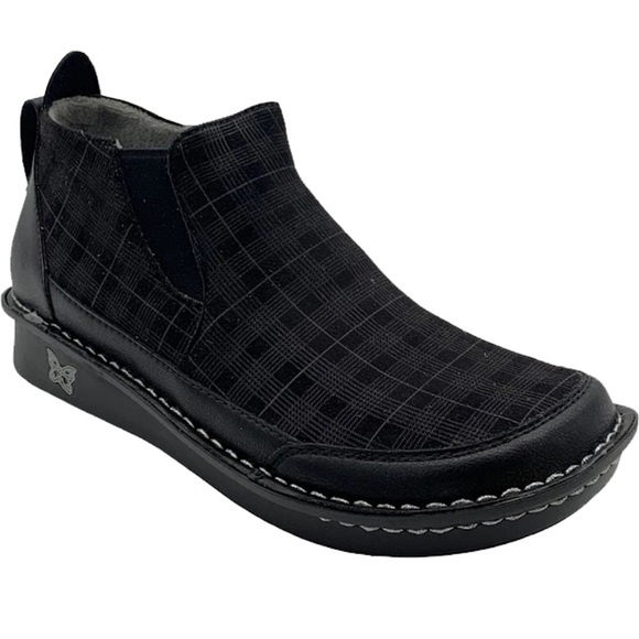Alegria Men\'s Black Checkered Slip-On Loafers main image 4